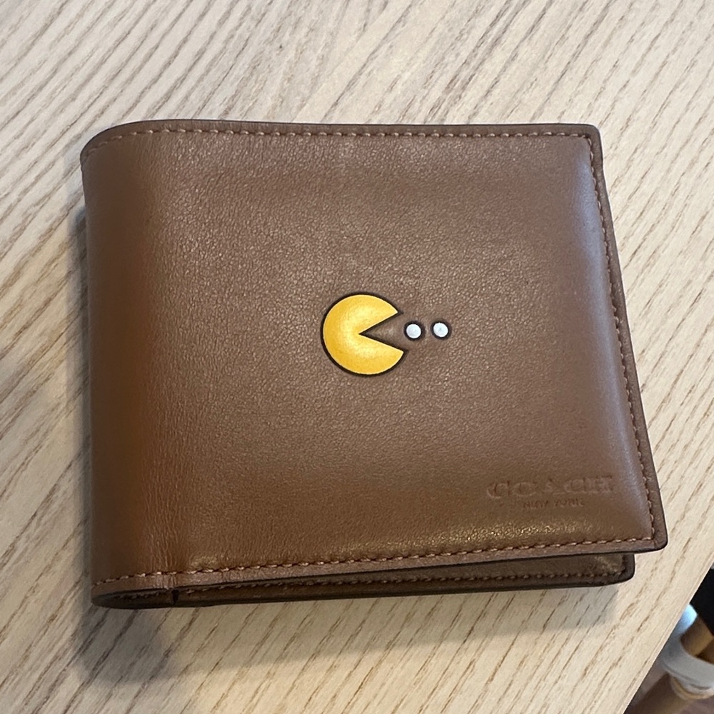 2 Piece Limited Edition Coach x PAC-MAN Wallet with insert